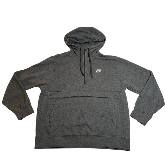 Nike Men's Club Fleece Half-Zip Hoodie Sweatshirt Size Medium Casual Athleisure - Picture 1 of 9